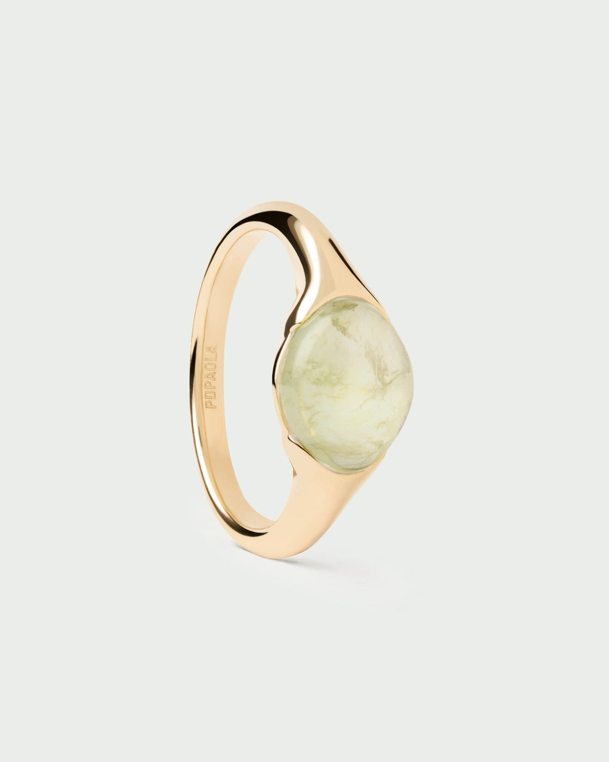 Anello donna PDPAOLA con Prehnite placcato oro 18K