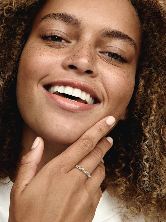 Anello Pandora Pavè da Incidere in Finitura Oro Donna