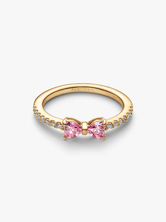 Anello Pandora Fiocco Luminoso Rosa Oro