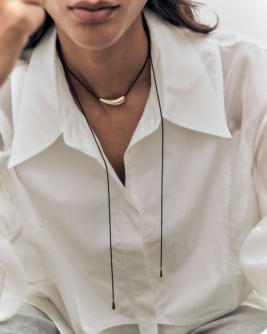 Collana girocollo Orbit PDPAOLA in cordino nero da donna