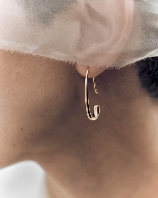 Orecchini aperti Eira pdpaola con placcatura oro 18K