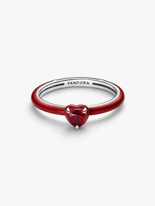 Anello Pandora ME Chakra Heart Rosso in Argento Sterling 925