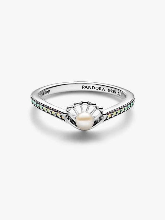 Anello Pandora Principesse Disney Ariel in Argento Sterling 925 con Perla