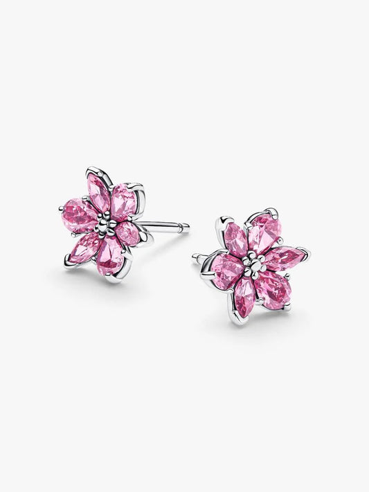 Orecchini a Lobo Pandora Herbarium Fiore Rosa Donna