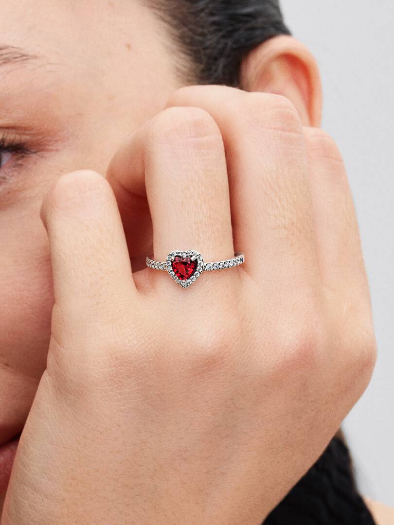 Pandora - Anello Pandora Cuore Rosso in Argento Sterling 925 - Nazareno Bancone Gioielli
