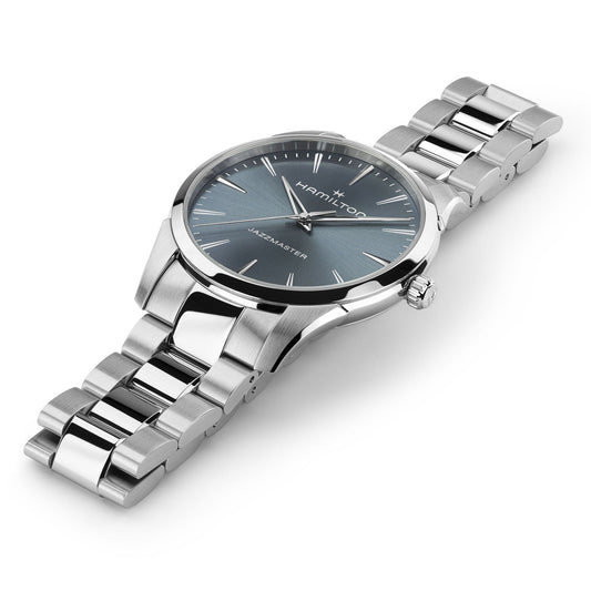Orologio Uomo Hamilton 40mm In Acciaio Quadrante Blu Polvere Scuro