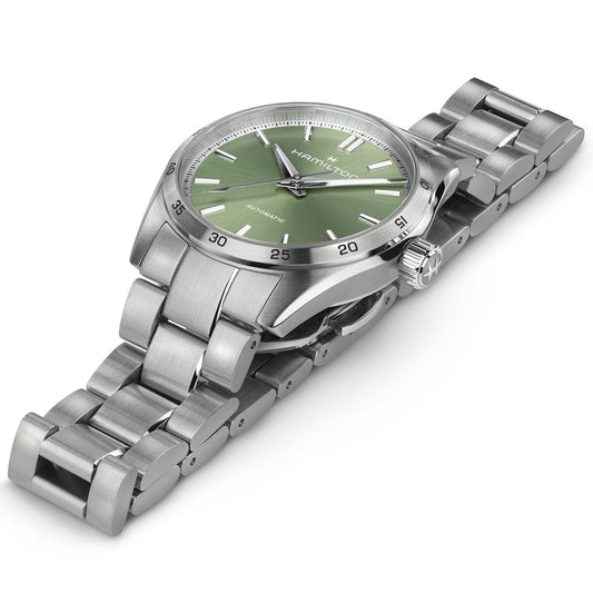 Orologio Hamilton 34mm In Acciaio Quadrante Verde