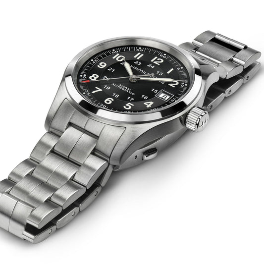 Orologio Uomo Hamilton 38mm In Acciaio Quadrante Nero