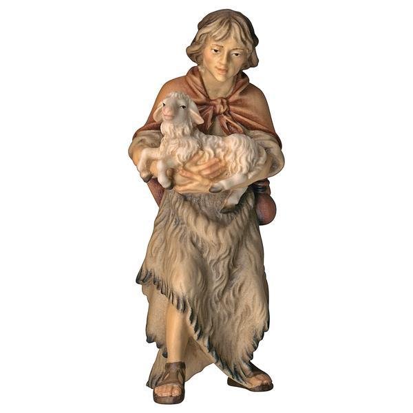 ULPE Wood Art - Pastore con agnello in Legno per Presepe – Proporzionata per Figure Umane da 15 cm - Nazareno Bancone Gioielli