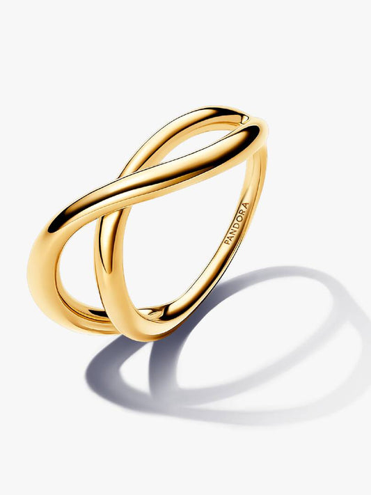 Anello Pandora Infinito Linea Sinuosa Finitura Oro