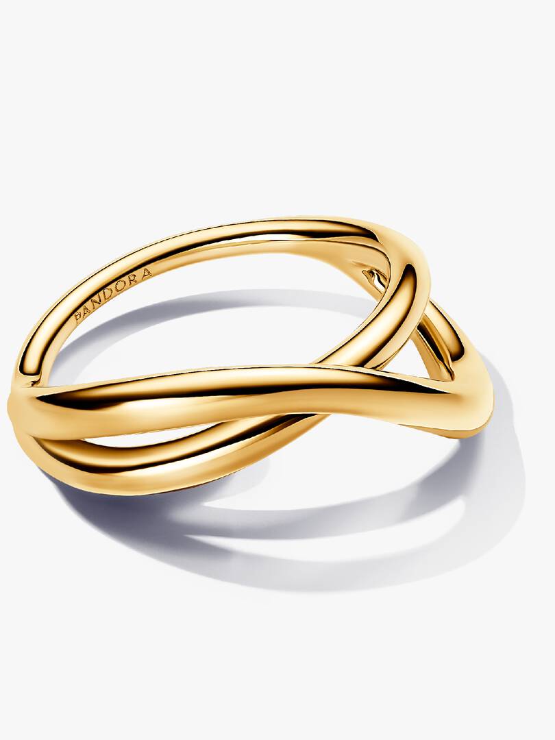 Anello Pandora Infinito Linea Sinuosa Finitura Oro