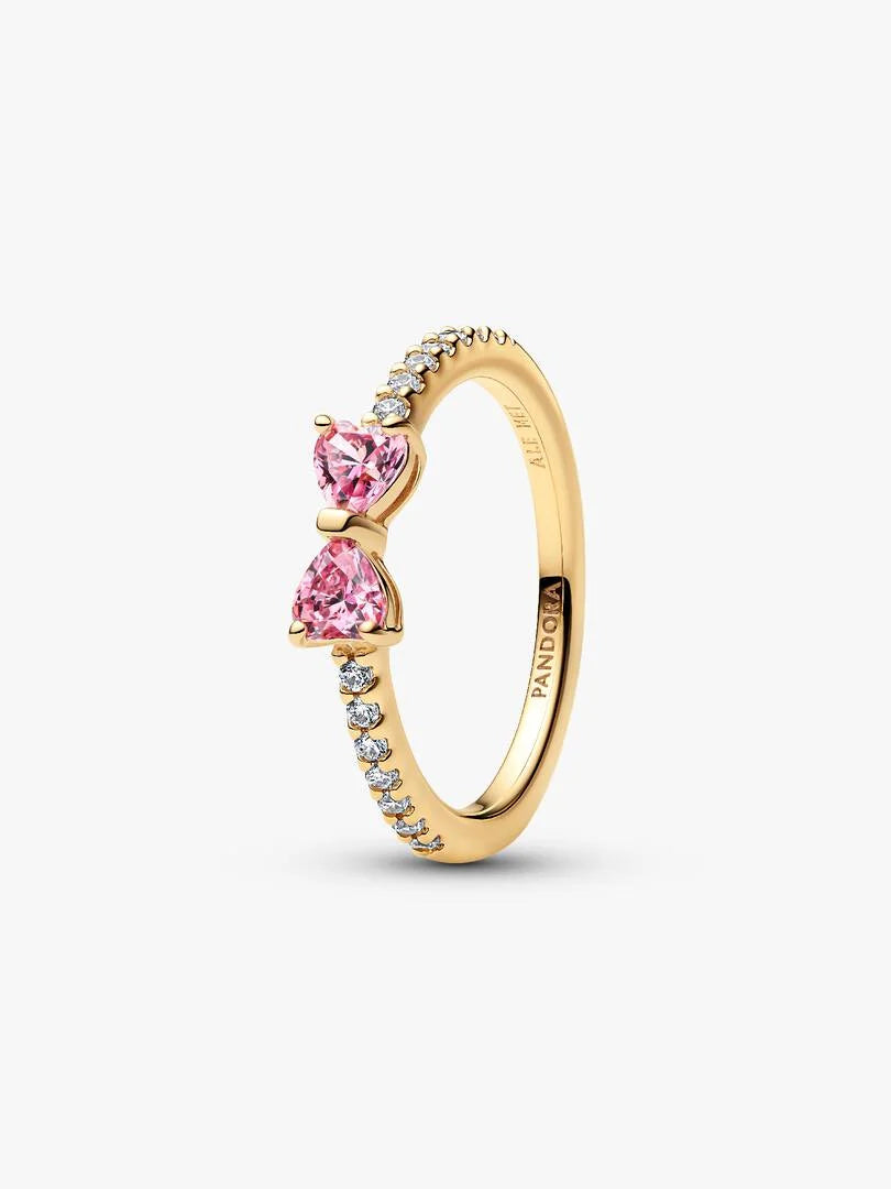 Anello Pandora Fiocco Luminoso Rosa Oro