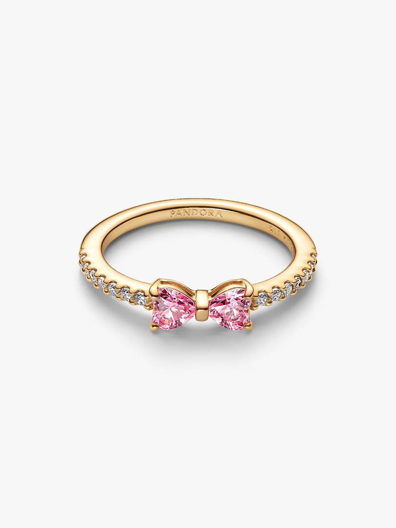 Anello Pandora Fiocco Luminoso Rosa Oro