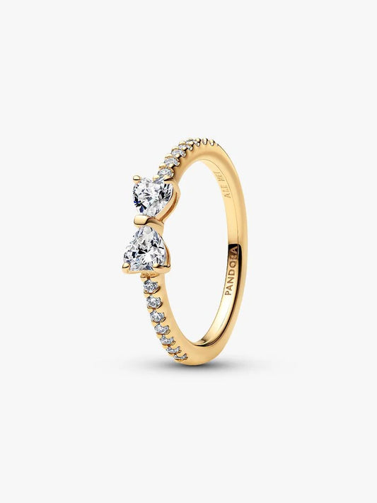 Anello Pandora Fiocco Luminoso Incolore Oro