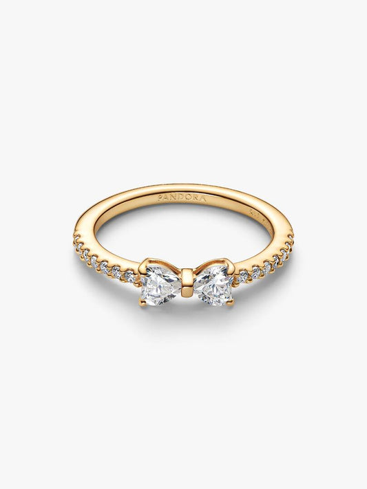 Anello Pandora Fiocco Luminoso Incolore Oro