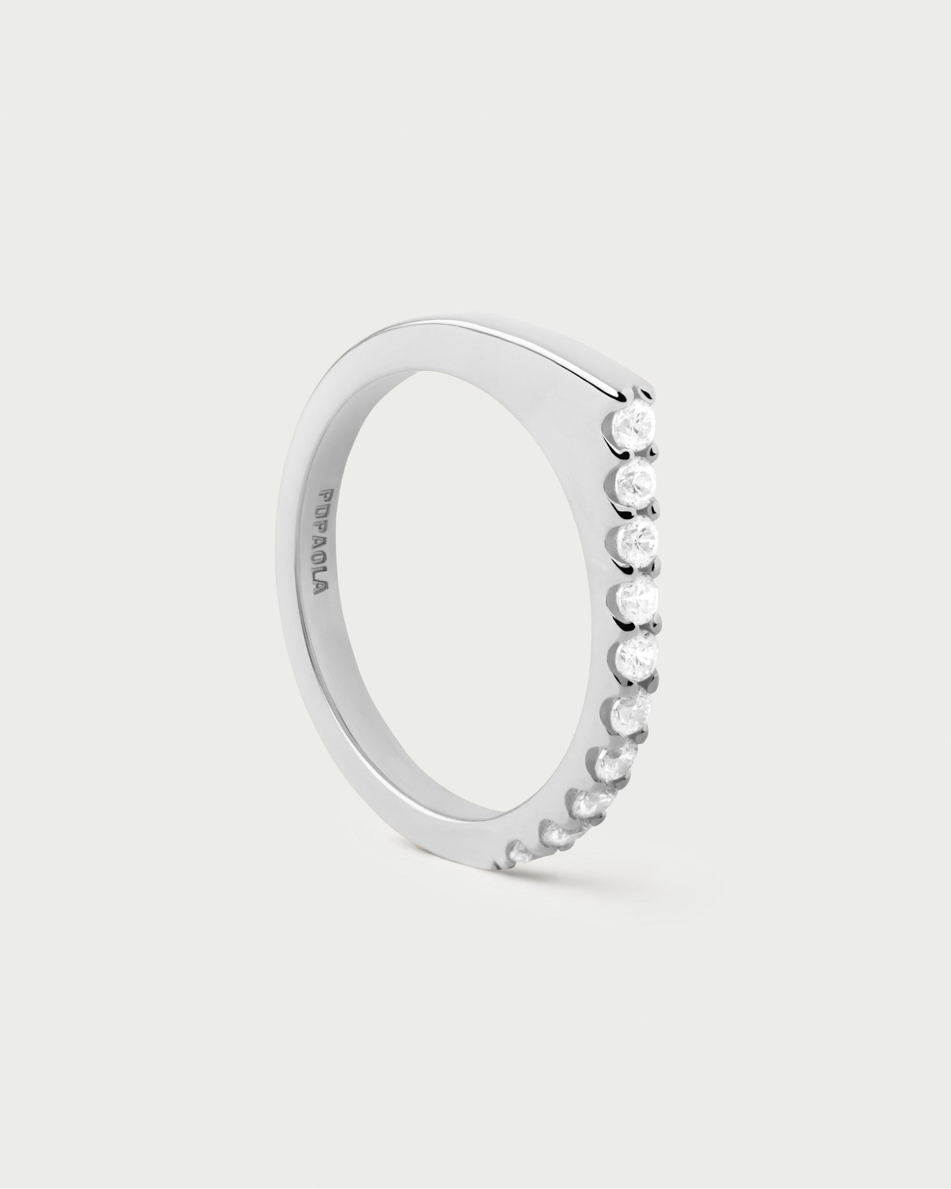 Anello donna Gloss con zirconi bianchi PDPAOLA