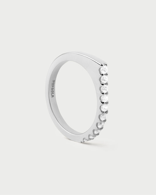 Anello donna Gloss con zirconi bianchi PDPAOLA
