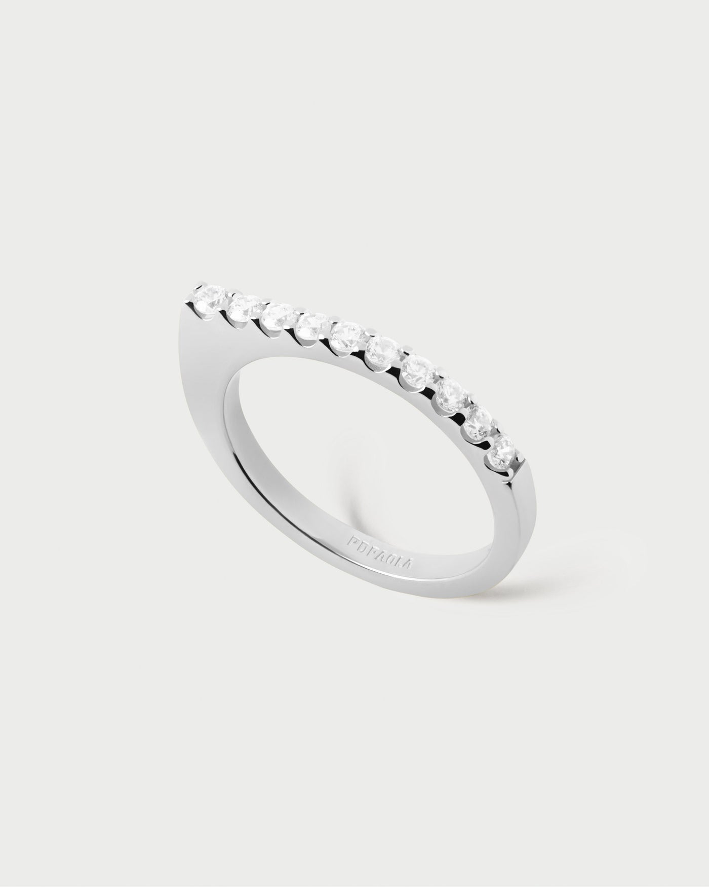 Anello donna Gloss con zirconi bianchi PDPAOLA