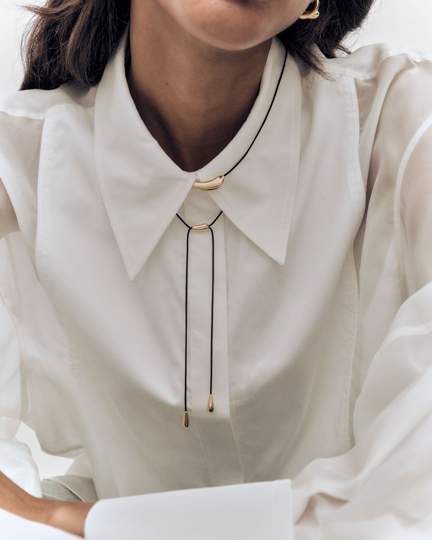 Collana girocollo Orbit PDPAOLA in cordino nero da donna