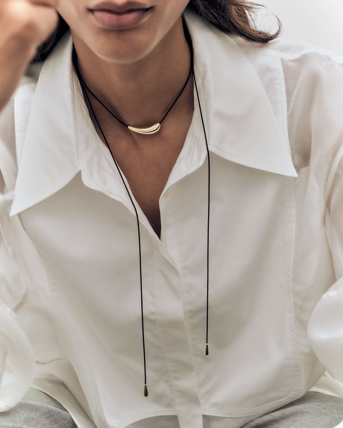 Collana girocollo Orbit PDPAOLA in cordino nero da donna