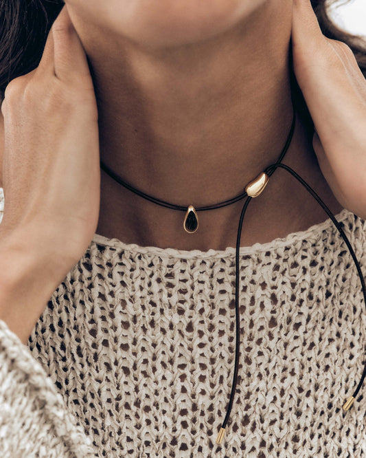 Collana con cordino Luna PDPAOLA in quarzo fumé