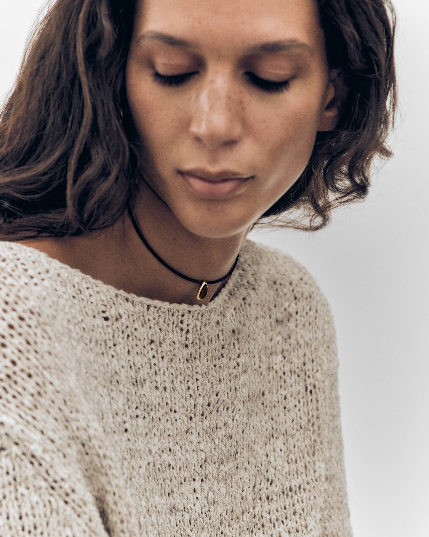 Collana con cordino Luna PDPAOLA in quarzo fumé