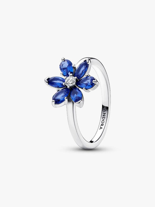 Anello Pandora Herbarium Fiore Blu in Argento Sterling 925