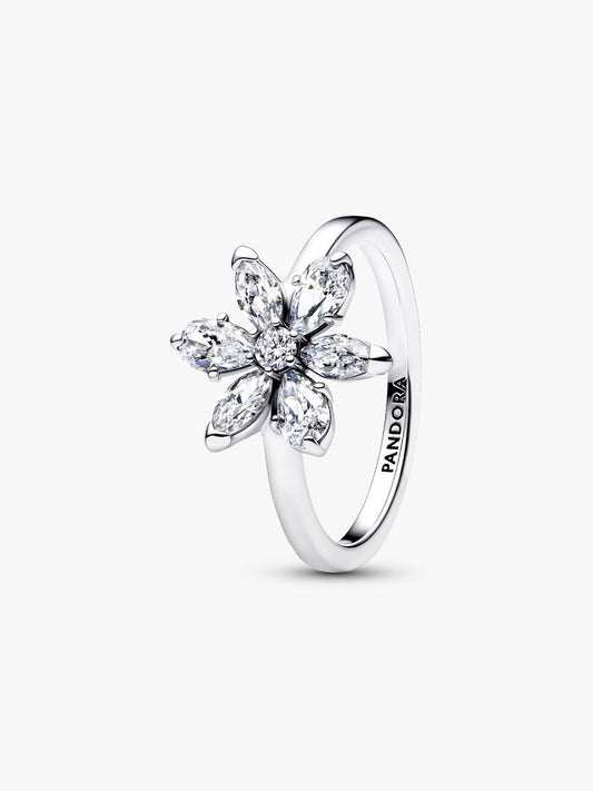 Anello Pandora Herbarium Fiore Luminoso in Argento Sterling 925