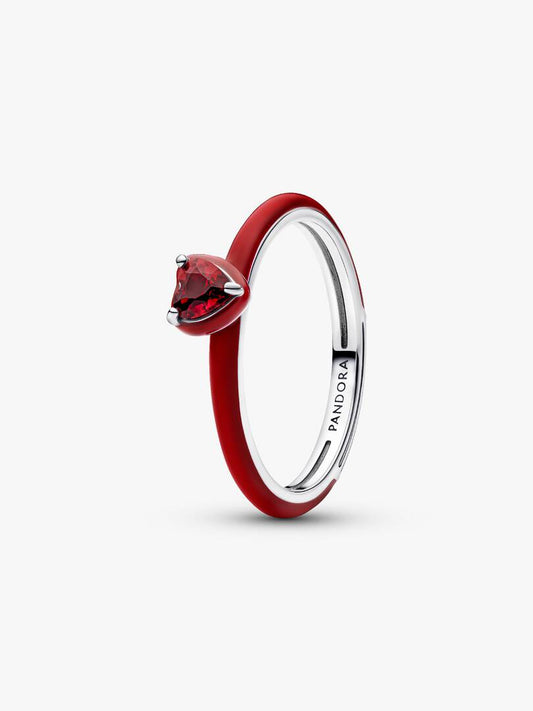 Anello Pandora ME Chakra Heart Rosso in Argento Sterling 925