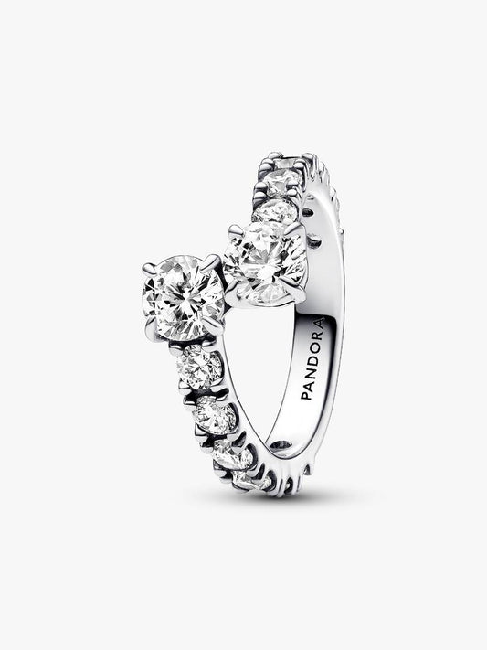 Anello Pandora Fascia Scintillante Intrecciata Timeless in Argento Sterling 925