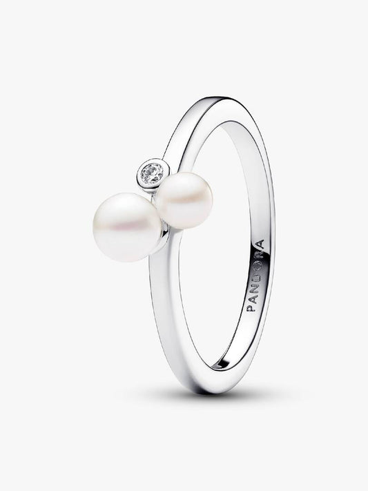 Anello Pandora Timeless in Argento 925 con Perle e Punto Luce