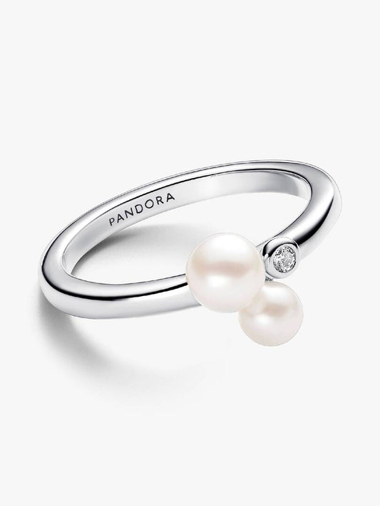 Anello Pandora Timeless in Argento 925 con Perle e Punto Luce
