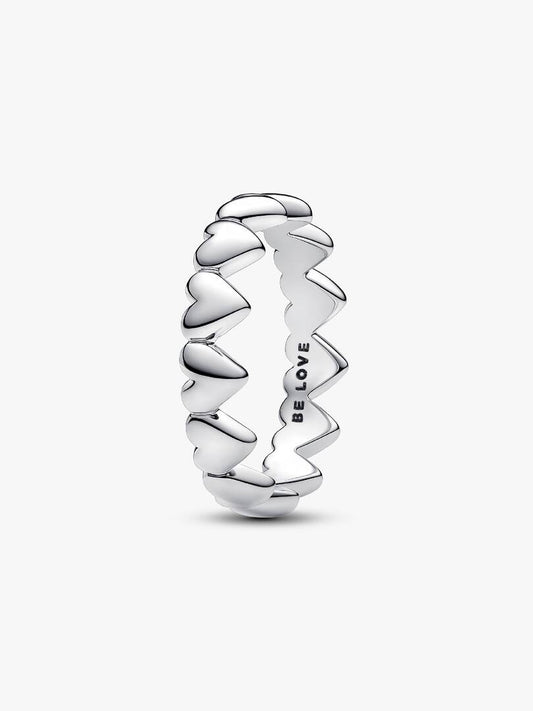 Anello Pandora Be Love Fascia a Cuori Argento Sterling 925
