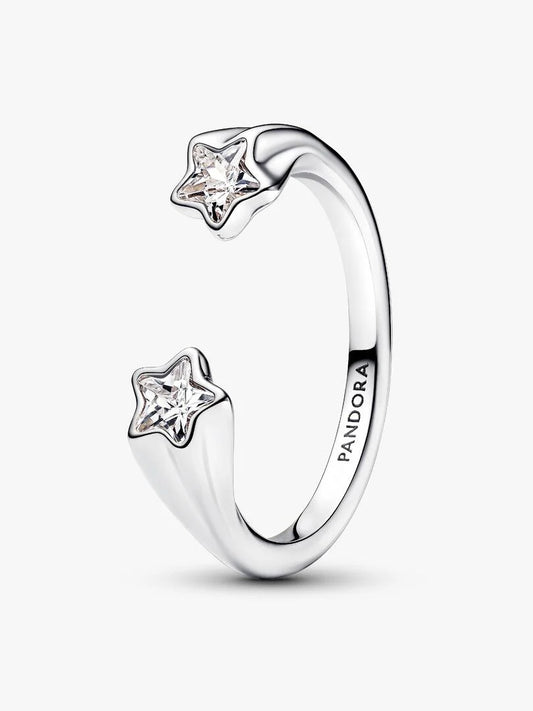 Anello Pandora Stelle Cadenti Argento 925 e Zirconie Argento Sterling 925 Luminosa e raffinata