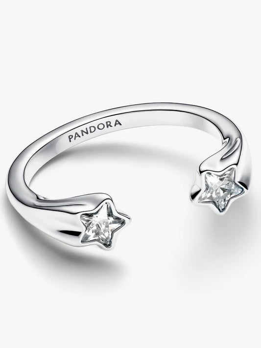 Anello Pandora Stelle Cadenti Argento 925 e Zirconie Argento Sterling 925 Luminosa e raffinata