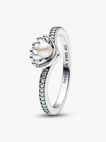 Anello Pandora Principesse Disney Ariel in Argento Sterling 925 con Perla