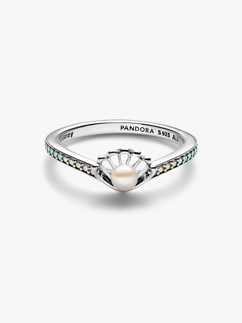 Anello Pandora Principesse Disney Ariel in Argento Sterling 925 con Perla