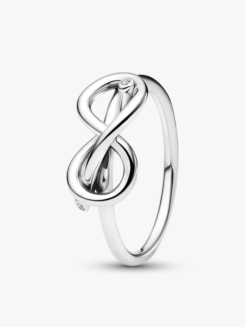 Anello Pandora Legame Infinito in Argento Sterling 925 e Zirconia Cubica