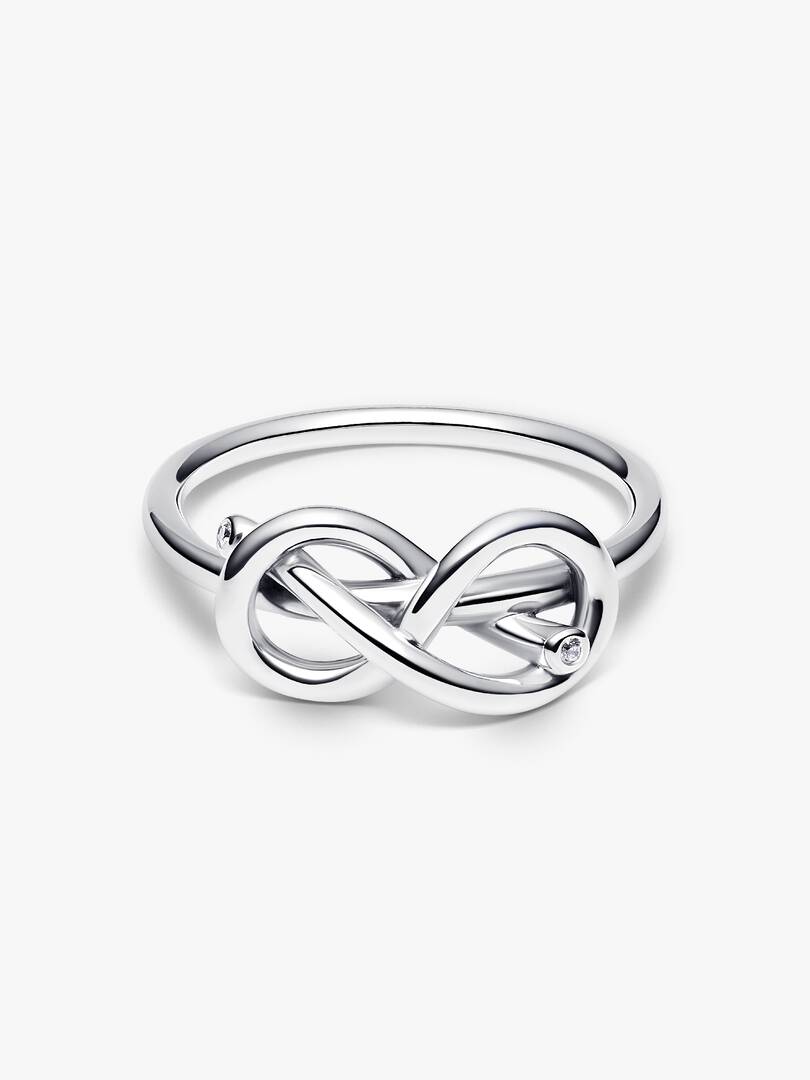 Anello Pandora Legame Infinito in Argento Sterling 925 e Zirconia Cubica