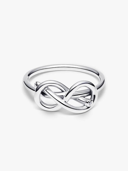 Anello Pandora Legame Infinito in Argento Sterling 925 e Zirconia Cubica