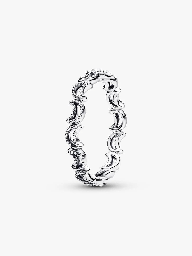 Anello Pandora Luna Crescente Luminosa in Argento Sterling 925
