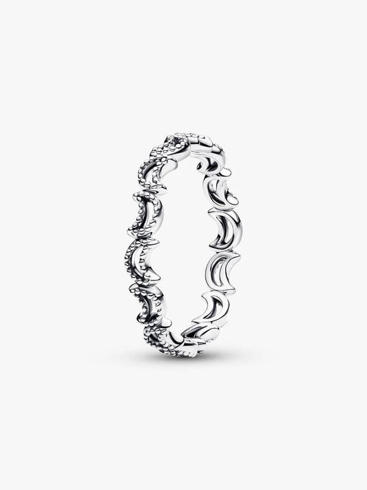 Anello Pandora Luna Crescente Luminosa in Argento Sterling 925