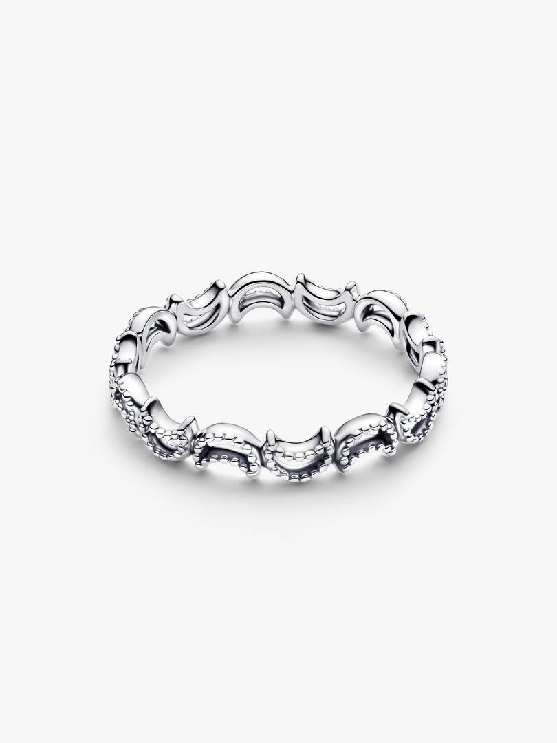 Anello Pandora Luna Crescente Luminosa in Argento Sterling 925