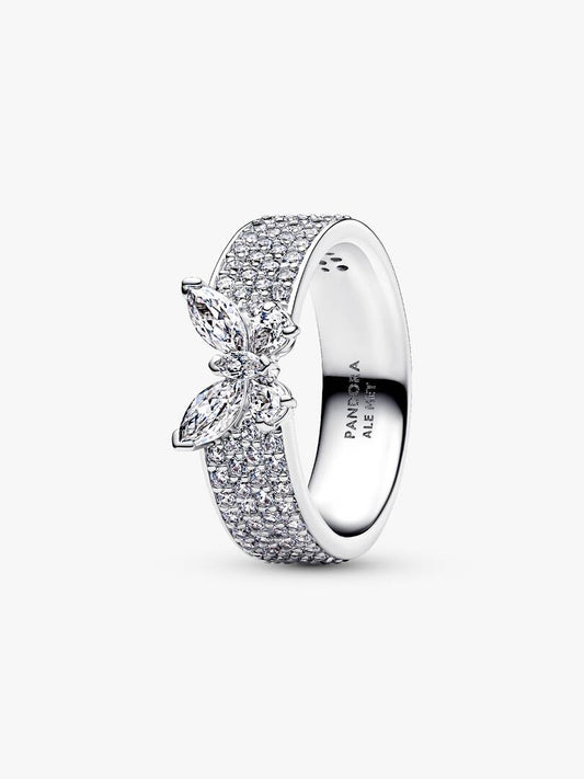 Anello Pandora Farfalla in Argento Sterling 925 con 99 zirconia cubica