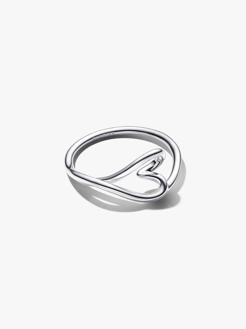 Anello Pandora Cuore Piccolo Linea Sinuosa Argento Sterling 925