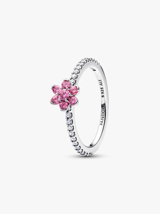 Anello Pandora Fiore Luminoso Rosa in Argento Sterling 925 e zirconia cubica