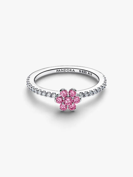 Anello Pandora Fiore Luminoso Rosa in Argento Sterling 925 e zirconia cubica