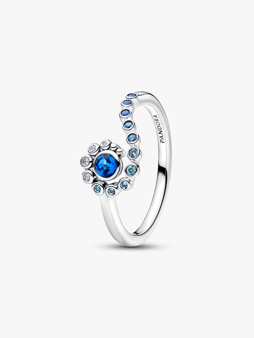 Anello Pandora Principesse Disney Vaiana Spirito del Mare in Argento Sterling 925 con finitura luminosa e cristalli multicolore