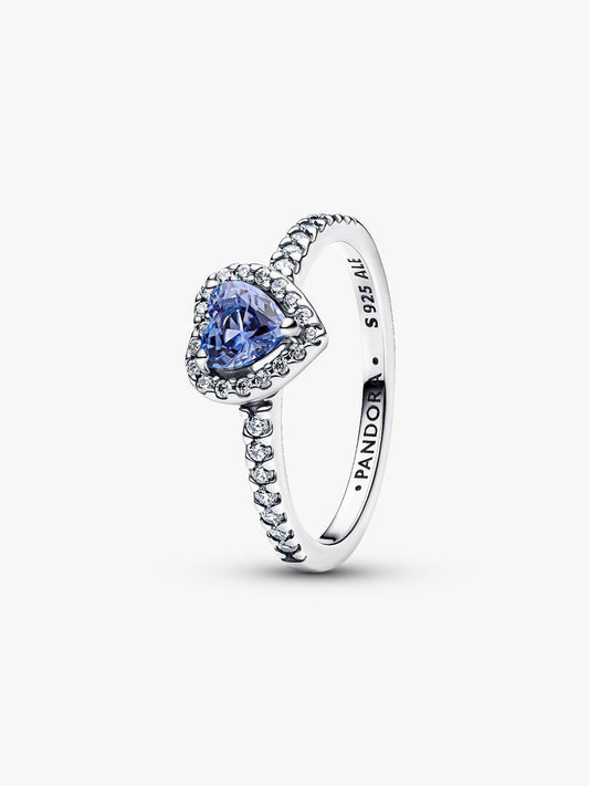 Anello Pandora Cuore Blu in Argento Sterling 925