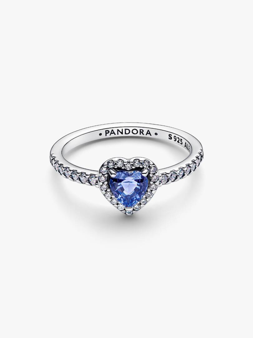 Anello Pandora Cuore Blu in Argento Sterling 925